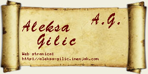 Aleksa Gilić vizit kartica